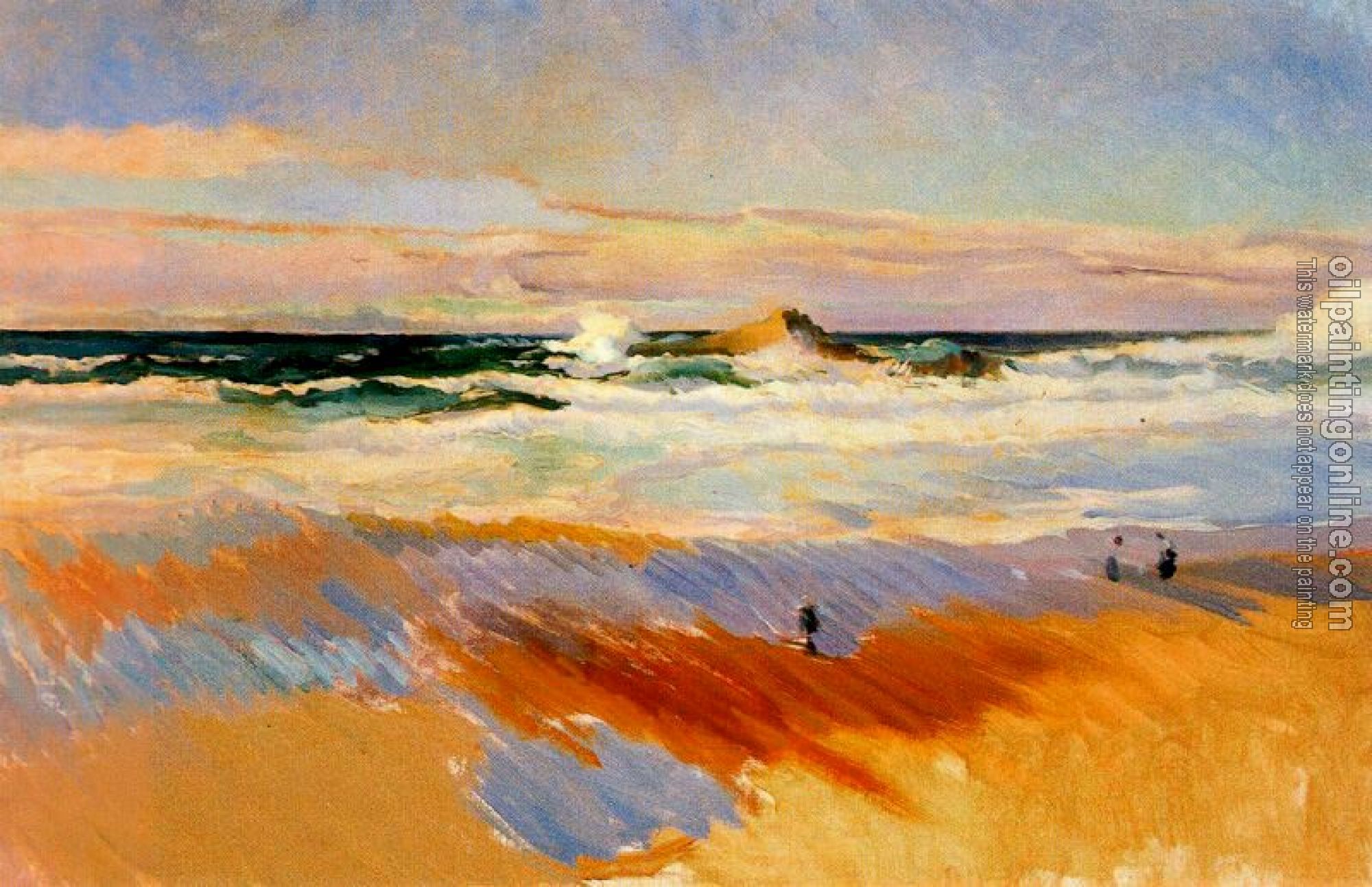 Joaquin Sorolla y Bastida - Biarritz beach